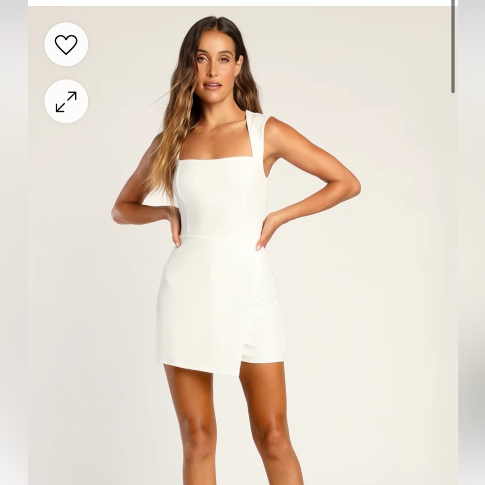 Lulu’s Enticing Endeavors Square Neck Sleeveless Skort Romper